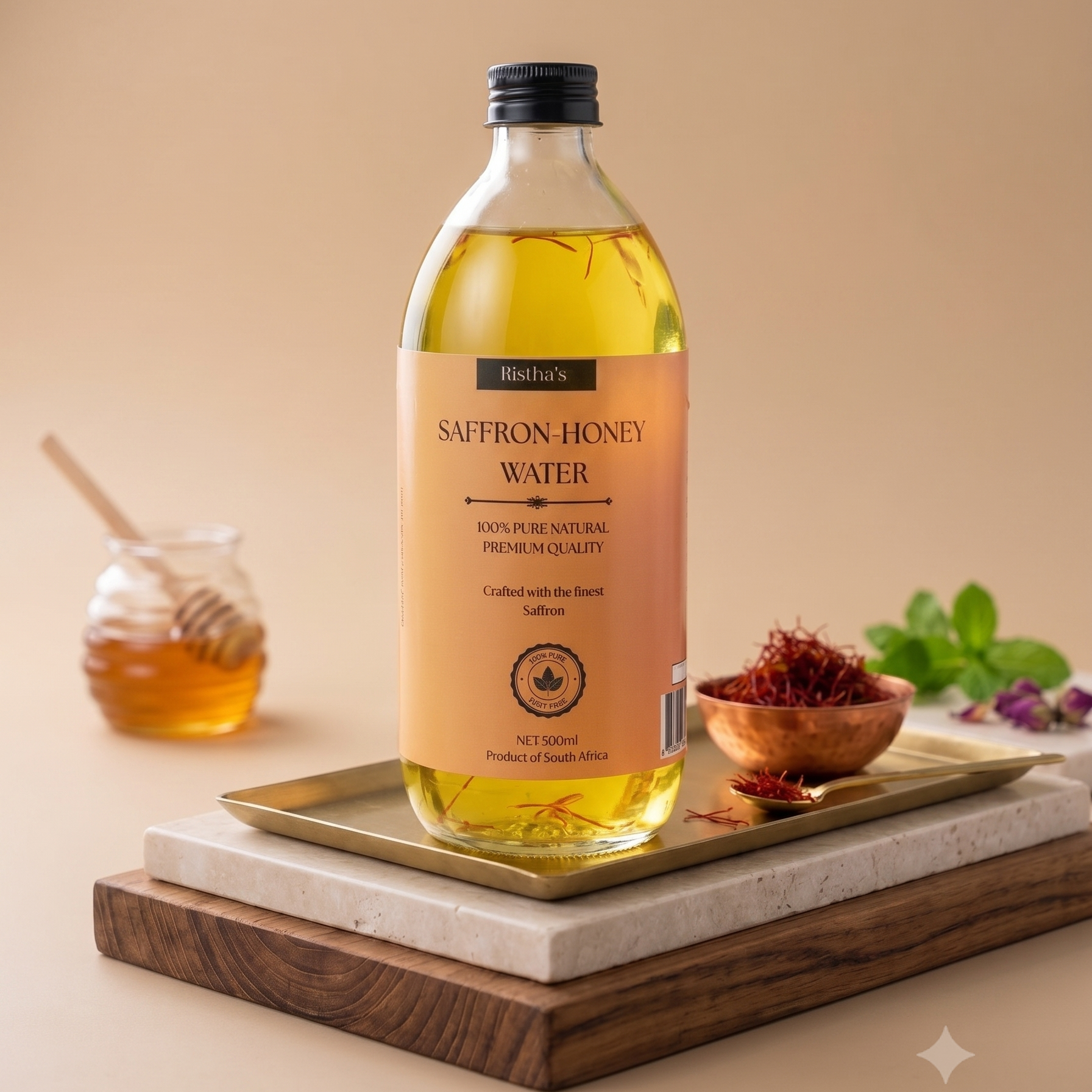 Pure Saffron and Honey Water